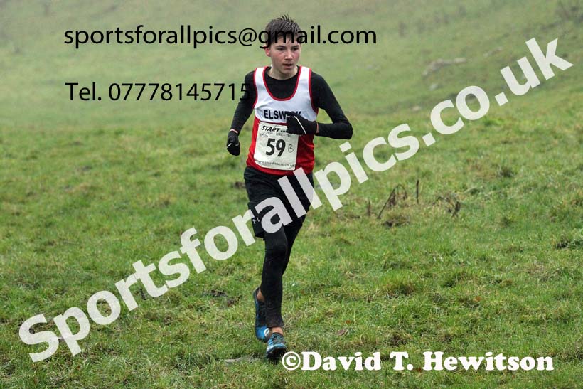 Boys under-15s, NECAA Junior Cross Country Relays, Thornley Farm, Peterlee, Saturday, December 12th. Photo: David T. Hewitson/Sports for All Pics